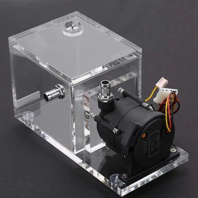 Alt view image 5 of 5 - Wendry PC Water Cooling, Low Noise Water Integrated Kit, 890ML PC Cooled + 1200L/H Acrylic Water Cooling with Manual Adjustment Knob
