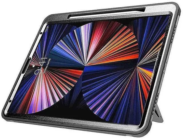Alt view image 5 of 5 - Sahara - Protection Hand Strap Series Case for iPad Pro 12.9 (4th, 5th, and 6th Gen 2020-2022), Black, (TB00036)