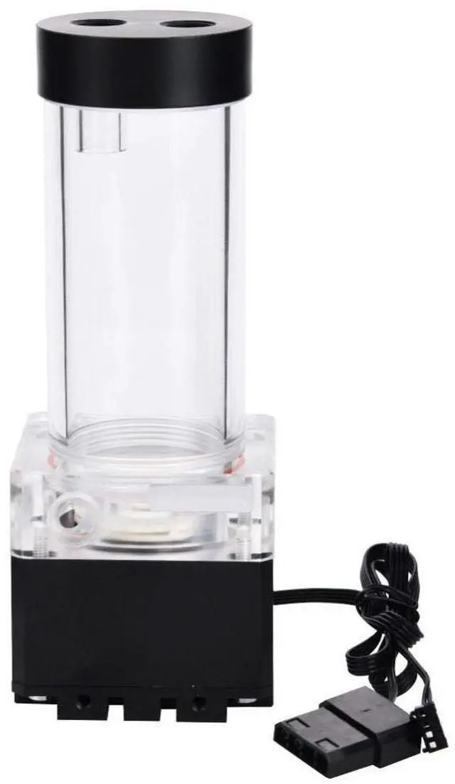 Alt view image 2 of 5 - 800L/H 8W 7V Water Cooling Pump with 4 Meters Pump Head & LED Power Indicator G1/4 Thread Fast Heat Dissipation CPU Cooling System (17cm Black)