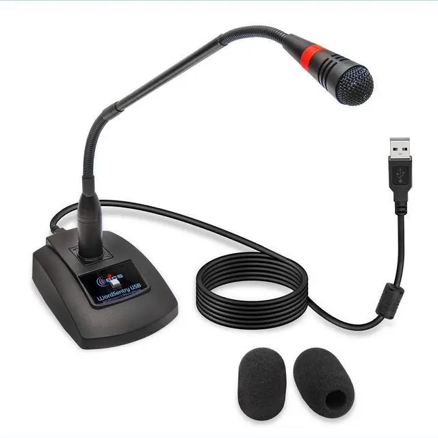 Main image of ECS WordSentry 19" USB Gooseneck Microphone for Computer, Noise-Cancelling, Unidirectional, Mute Button, Streaming, Voice Over, Podcasting, Gaming, Hands-Free Dictation, Meetings, Video Conferencing