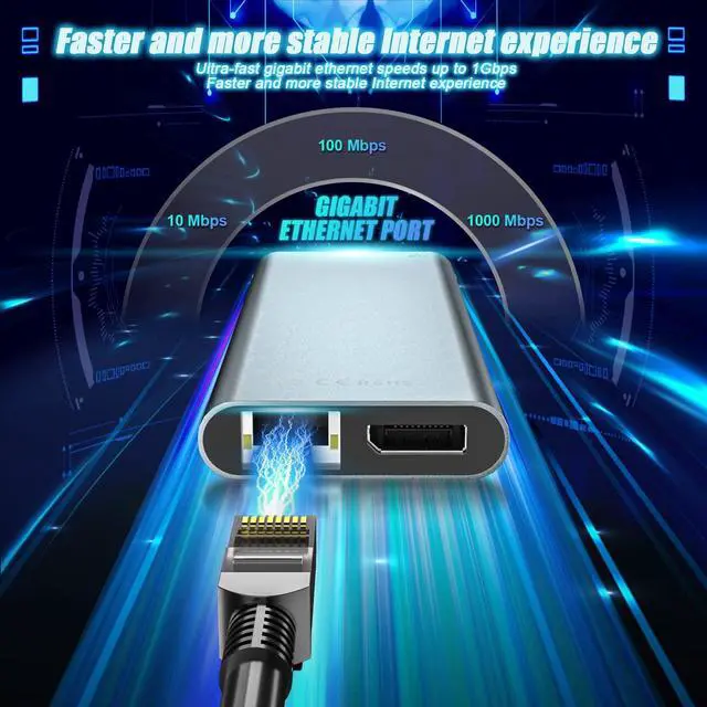 Alt view image 5 of 5 - USB C Docking Station Dual Monitor,Laptop Docking Station,12 in 1 Triple Display USB C Hub Multiport Adapter to Dual 4K HDMI,DP,100W PD,2 USB 3.1,RJ45,SD/TF,Audio for MacBook and Type C Laptop