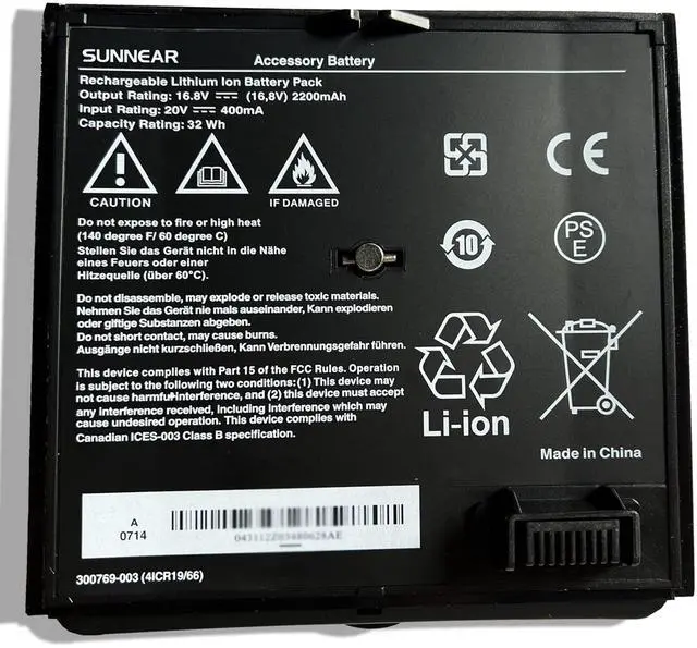 Main image of SUNNEAR 300769-003 Battery Replacement for Bose Sounddock Portable Digital Music System SoundLink Air 300769-001 300769-002 300769-004 300770-001 Series 4ICR19/66 16.8V 32Wh 2200mAh