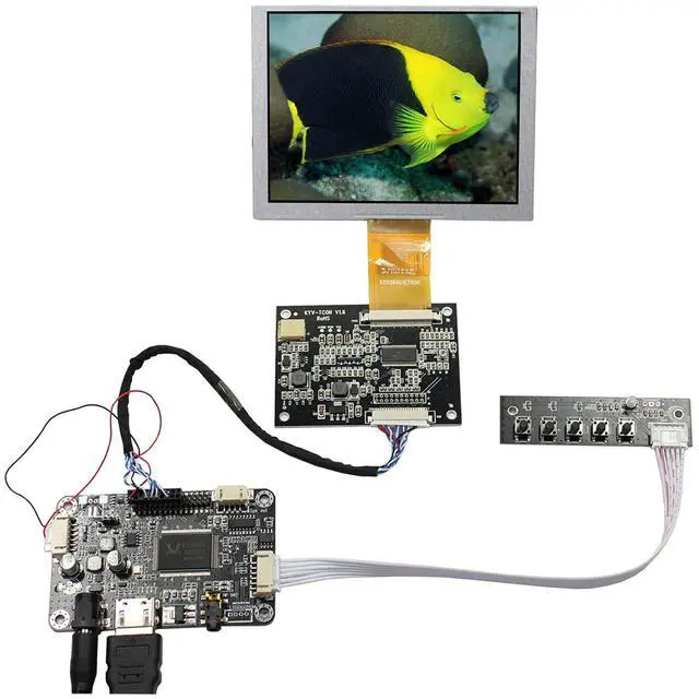 Main image of VSDISPLAY 5" ZJ050NA-08C 5 inch 640X480 LCD Screen Work with LCD Controller Driver Board VS-N5V3.1 AT050TN22 Replacement Screen
