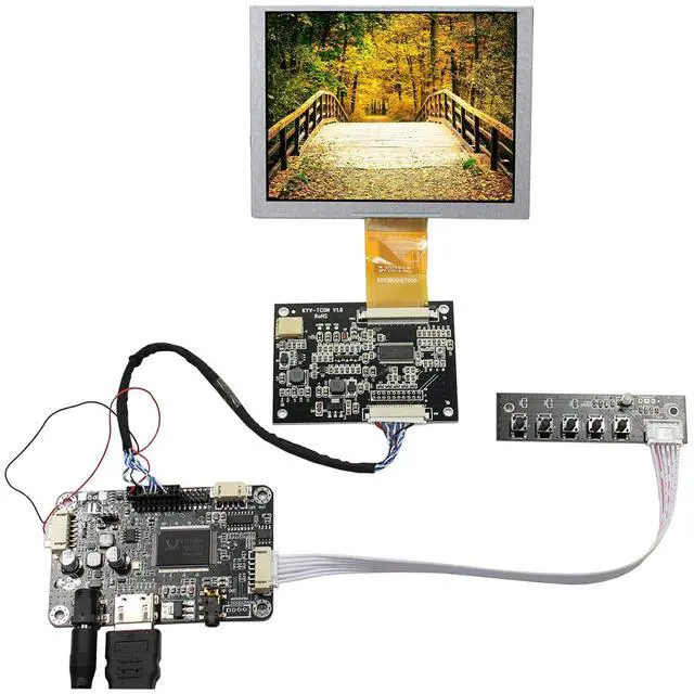 Alt view image 2 of 5 - VSDISPLAY 5" ZJ050NA-08C 5 inch 640X480 LCD Screen Work with LCD Controller Driver Board VS-N5V3.1 AT050TN22 Replacement Screen