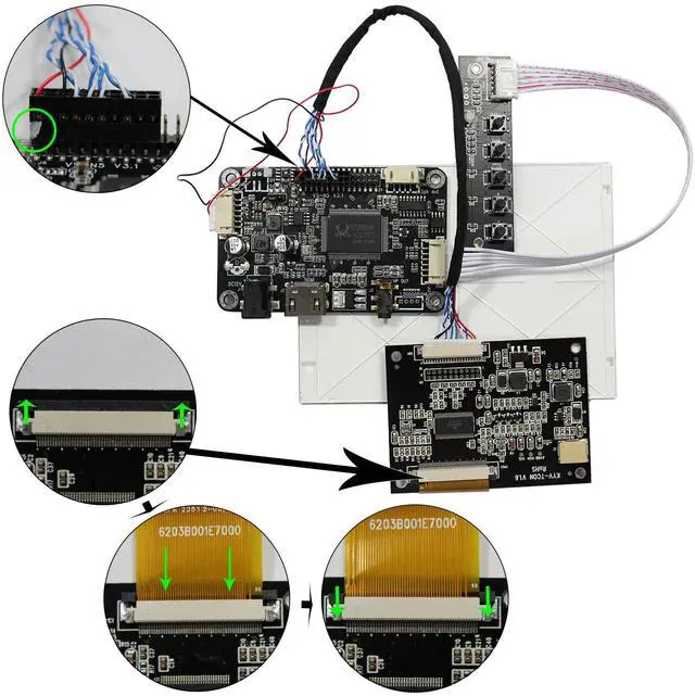 Alt view image 5 of 5 - VSDISPLAY 5" ZJ050NA-08C 5 inch 640X480 LCD Screen Work with LCD Controller Driver Board VS-N5V3.1 AT050TN22 Replacement Screen