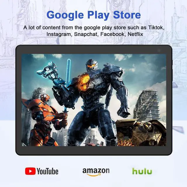 Alt view image 4 of 5 - Android 12 Tablet, 10 inch Tablets, 4GB RAM+32GB ROM Computer Tablet Support 1TB Expand, 1280*800 IPS Touch Screen, 1.8Ghz Quad-core Processor, WiFi Bluetooth, 8MP Camera, 6000mAh Battery Tableta PC