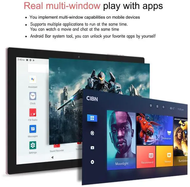 Alt view image 5 of 5 - Android 14 Tablet 10 Inch Tablet, DDR4 8GB RAM 64GB Storage Tablets, Support 1TB Expand 2MP+8MP Dual Camera 10 IN Tab, WiFi6 Bluetooth 6000mAh Battery, 1280*800 10.1'' IPS HD Touch Screen Tableta.