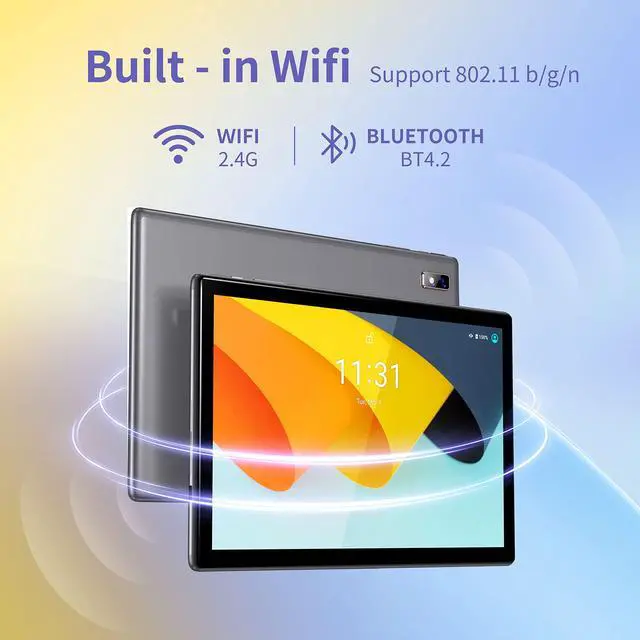 Alt view image 5 of 5 - BYYBUO A10_L 10.1-inch Tablet | 6GB RAM + 64GB ROM | Android 14 OS | Quad-Core Processor | 5000mAh Battery | 1280x800 IPS HD Touchscreen | 5MP+8MP Camera | Bluetooth | WiFi | Grey