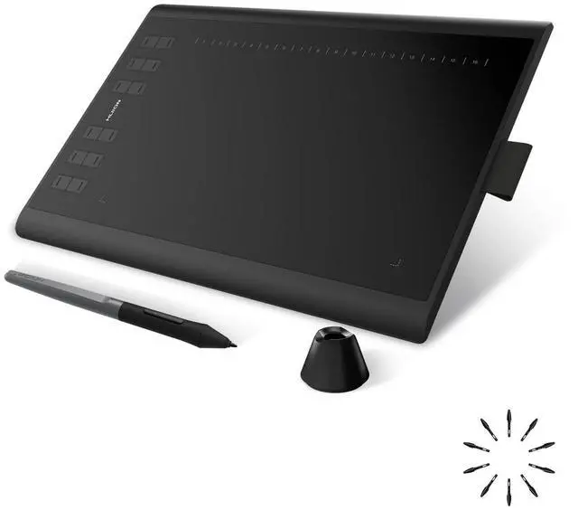 Main image of HUION Inspiroy H1060P Graphics Drawing Tablet with 8192 Pressure Sensitivity Battery-Free Stylus and 12 Customized Hot Keys, 10 x 6.25 inches Digital Art Tablet for Mac, Windows PC and Android