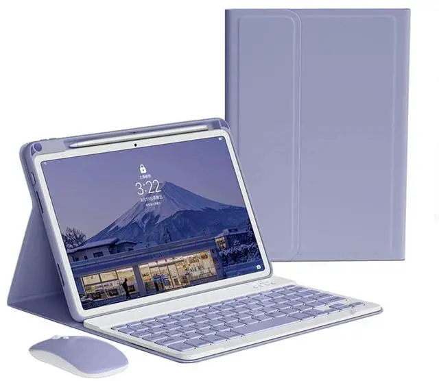 Main image of kaitesi Keyboard Case Mouse for iPad A16 (11th Gen,11")/ iPad 10th Generation 2022 10.9" Case with Magnetically Detachable Color Keyboard and Mouse Folio Cover (Purple)