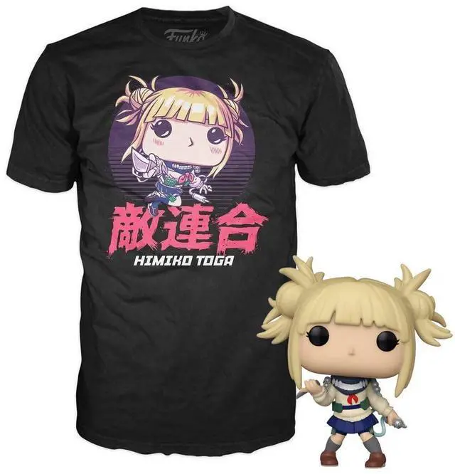 Alt view image 2 of 2 - Funko My Hero Academia POP! Tees Himiko Unmasked Exclusive Vinyl Figure & T-Shirt [Small]