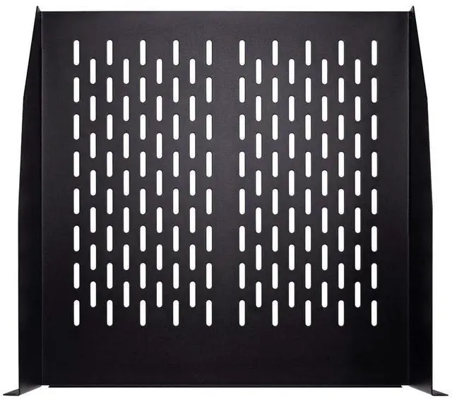 Alt view image 3 of 4 - Navepoint 2U 19-Inch Universal Vented Rack Mount Cantilever Server Cabinet Shelf 18-Inches Deep with Lip Black
