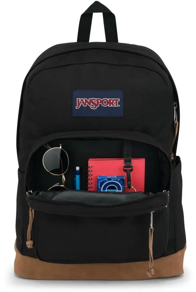 Alt view image 4 of 5 - JanSport Right Pack Backpack - Durable Daypack with Padded 15" Laptop Sleeve, Spacious Main Compartment & Integrated Water Bottle Pocket - Black