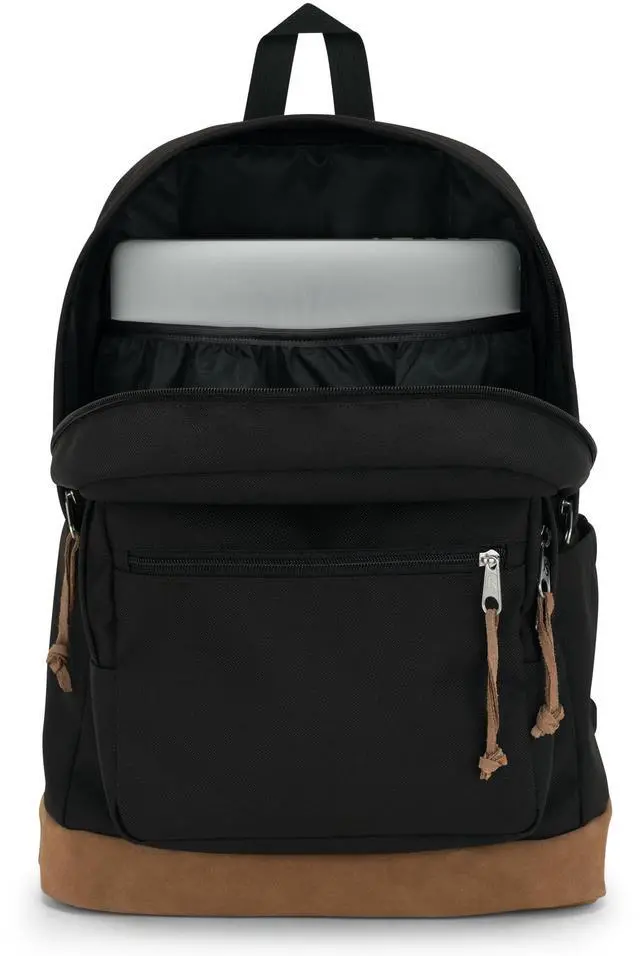 Alt view image 5 of 5 - JanSport Right Pack Backpack - Durable Daypack with Padded 15" Laptop Sleeve, Spacious Main Compartment & Integrated Water Bottle Pocket - Black
