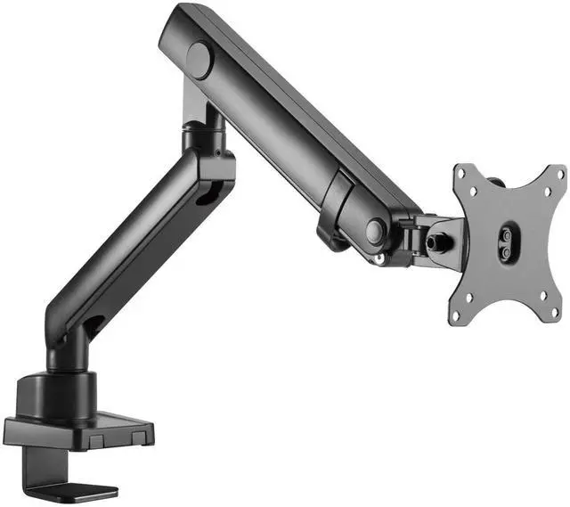 Main image of SIIG Aluminum Mechanical Single Monitor Arm Mount - Height Adjustable Desk Mount for 17in to 32in Screens - 17.6lbs Max VESA 75x75mm 100x100mm, Black
