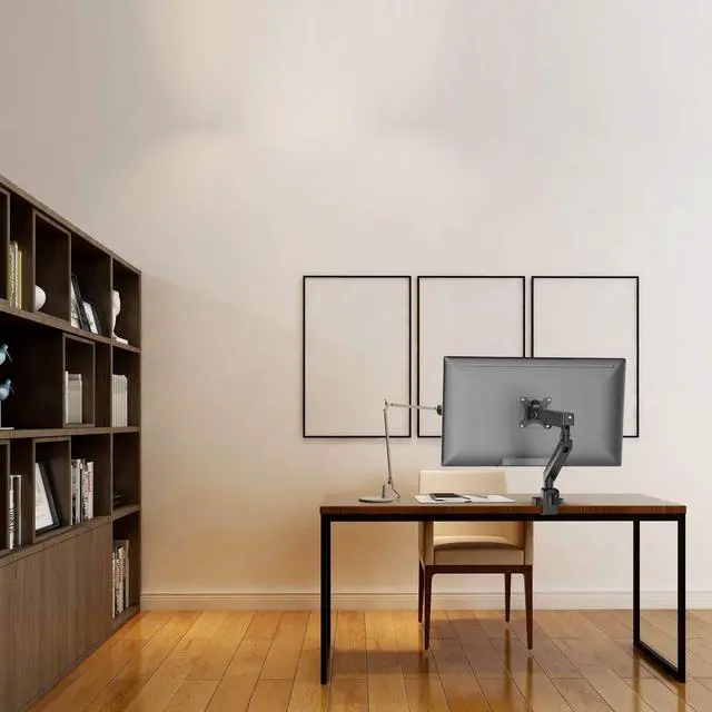 Alt view image 3 of 5 - SIIG Aluminum Mechanical Single Monitor Arm Mount - Height Adjustable Desk Mount for 17in to 32in Screens - 17.6lbs Max VESA 75x75mm 100x100mm, Black