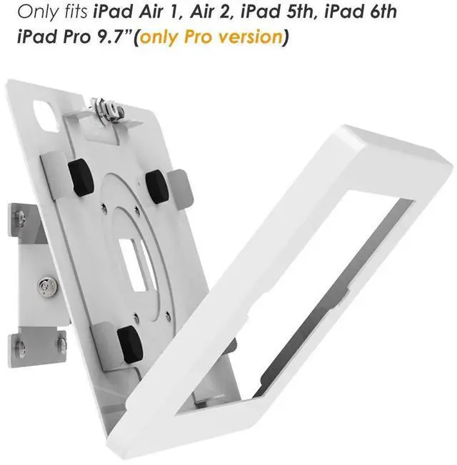 Alt view image 5 of 5 - Beelta Tablet Wall Mount Compatible with iPad 5th 6th, Pro 9.7", Air 1/2, Key Lock Security Metal Tablet Stand