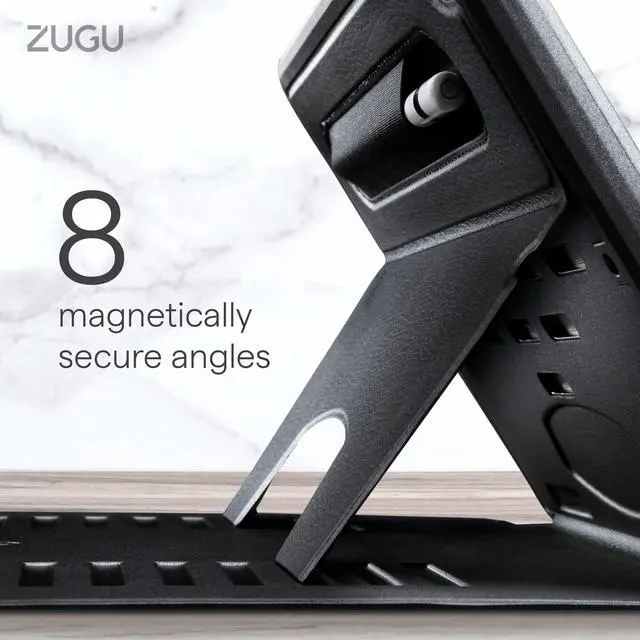 Alt view image 4 of 5 - ZUGU CASE for iPad Air 11 (M3 2025 / M2 2024) iPad Air 4 & 5 10.9 Inch (2020/2022) - Protective, Ultra Thin, Magnetic Stand, Sleep/Wake Cover with Apple Pencil Charging & Storage - Pine