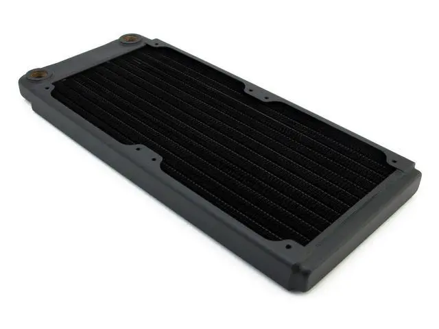 Alt view image 3 of 5 - XSPC TX240 Ultra Thin Radiator, 120mm x 2, Dual Fan, Black