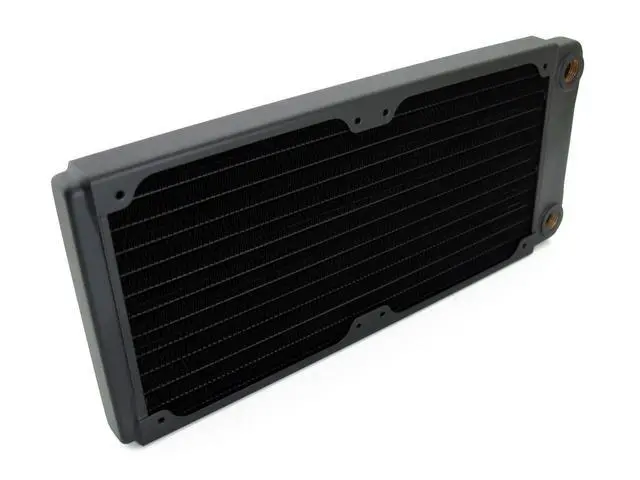 Alt view image 4 of 5 - XSPC TX240 Ultra Thin Radiator, 120mm x 2, Dual Fan, Black