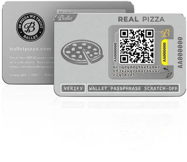 Alt view image 2 of 5 - Ballet 2-Pack REAL Pizza - The Easiest Crypto Cold Storage - Nondescript Cryptocurrency Hardware Wallet for Bitcoin, Ethereum, XRP, Litecoin, and 200+ Other Cryptocurrencies