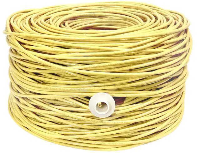Main image of Premiertek 1000Ft Cat6 23AWG UTP Solid 4-Pairs Network Ethernet LAN Cable Bulk Yellow (CAT6-CCA-1KFT-Y)