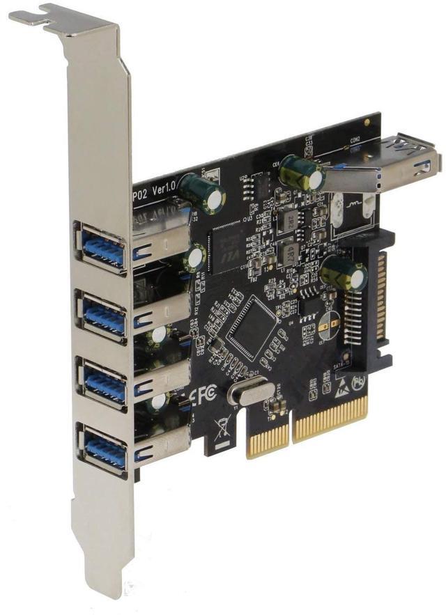 Alt view image 2 of 3 - SEDNA - PCIe 5 Port (4E1I) USB 3.1 Gen II (10Gbps) Adapter Card with Low and Standard Profile Brackets