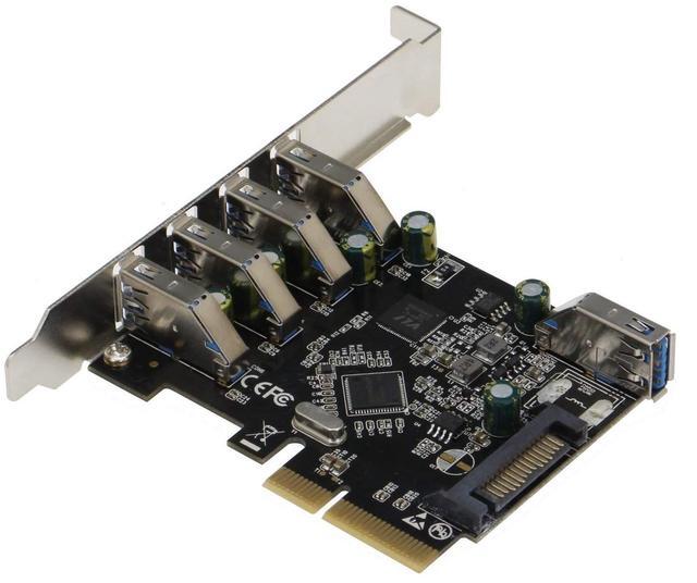 Alt view image 3 of 3 - SEDNA - PCIe 5 Port (4E1I) USB 3.1 Gen II (10Gbps) Adapter Card with Low and Standard Profile Brackets