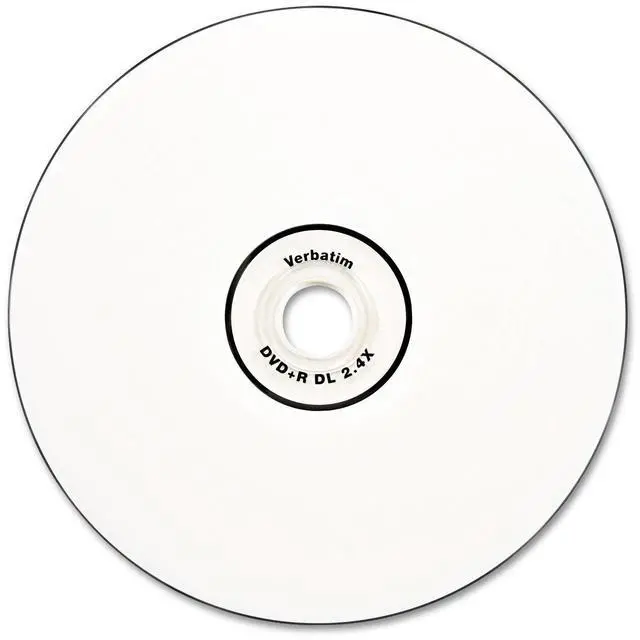 Alt view image 3 of 3 - Verbatim 98319 DVD+R Dual Layer Recordable Disc, 8.5GB, 8X, Printable, Spindle, 50/Pk