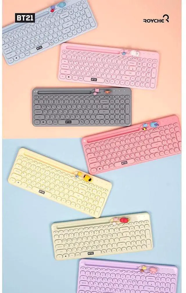 Alt view image 2 of 5 - BT21 Baby Multi-Pairing Wireless Bluetooth Keyboard My Little Buddy (CHIMMY)