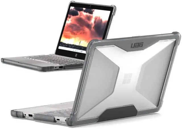 Main image of URBAN ARMOR GEAR UAG Designed for Microsoft Surface Laptop SE Case 2022 11.6 inch Screen Laptop for Education Clear Translucent Ice Rugged Shockproof Plyo Military Drop Tested Laptop Cover