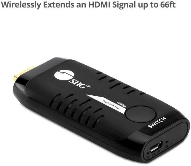 Alt view image 4 of 5 - SIIG 1080p Wireless HDMI Extender - Transmitter Unit for HDMI Extender Kit to Support 10 HDMI Displays - (CE-H24E11-S1)