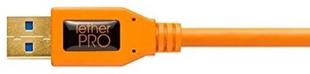 Alt view image 5 of 5 - Tether Tools TetherPro USB 3.0 to Micro-B Right Angle Cable | for Fast Transfer and Connection Between Camera and Computer | High Visibility Orange | 15 Feet (4.6 m)