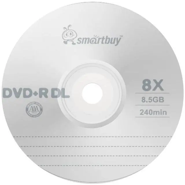 Alt view image 3 of 3 - Smart Buy Logo 100 Pack DVD Plus R DVD+r Dl 8.5gb 8X Double Layer Blank Data Record 100 Discs Spindle