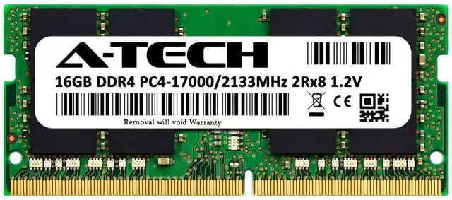 Alt view image 2 of 5 - A-Tech 16GB DDR4 2133 MHz SODIMM PC4-17000 (PC4-2133P) CL15 2Rx8 Non-ECC Laptop RAM Memory Module