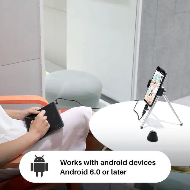 Alt view image 3 of 5 - HUION Inspiroy H430P OSU Graphic Drawing Tablet Bundle with ST300 Adjustable Drawing Tablet Stand