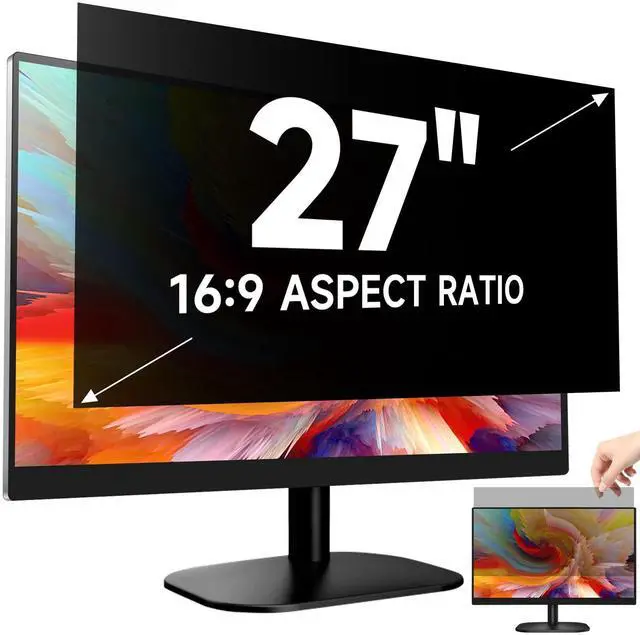 Main image of 27 Inch Privacy Screen Protector, Anti Glare & Anti Scratch Screen Filter Compatible with 27" Sceptre/ViewSonic/Philips/Dell/Asus/Acer/Aoc/HP/LG/Lenovo/Samsung Computer with 16:9 Aspect Ratio