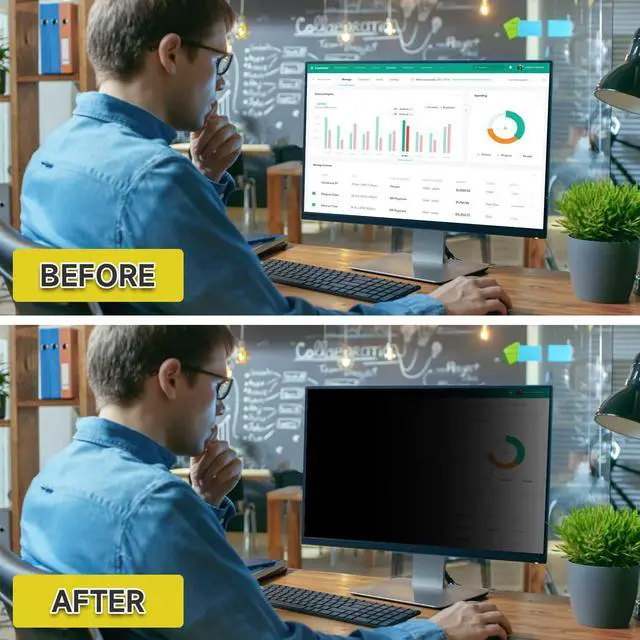 Alt view image 5 of 5 - 27 Inch Privacy Screen Protector, Anti Glare & Anti Scratch Screen Filter Compatible with 27" Sceptre/ViewSonic/Philips/Dell/Asus/Acer/Aoc/HP/LG/Lenovo/Samsung Computer with 16:9 Aspect Ratio