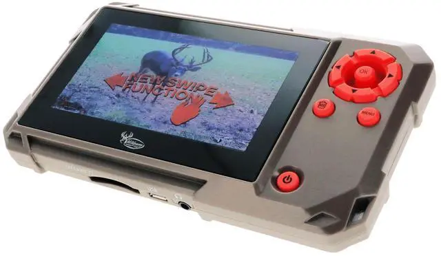 Alt view image 3 of 5 - WILDGAME INNOVATIONS Trail Pad Swipe | VU60 SD Card Viewer for Hunting & Wildlife Observation | Compact Water-Resistant Memory Card Reader with 4.3" Touch Screen, Dark Green