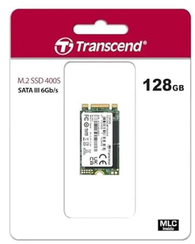 Alt view image 2 of 5 - Transcend 128GB MTS400S M.2 2242 SATA III SSD, Internal Solid State Drive, Compatible with Laptop & PC Desktop, B+M Key, Dram Cache, MLC - TS128GMTS400S