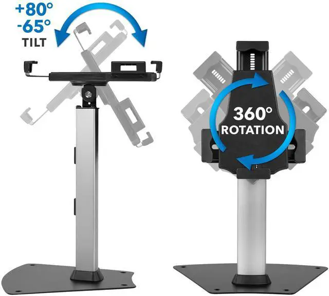 Alt view image 5 of 5 - Mount-It! iPad Stand, Secure Universal Tablet Kiosk POS Locking Tablet Countertop Stand for Desk, Fits iPad, Air, Samsung Galaxy Tab, Surface Go & 7.9"- 10.9" Tablets