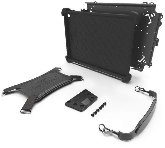 Alt view image 2 of 5 - MobileDemand Ultra Rugged Case for iPad 10.2 | MIL-STD-810G | Lightning Port Cover | Briefcase Handle, Back Hand Strap, Mountable