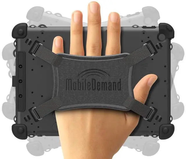 Alt view image 4 of 5 - MobileDemand Ultra Rugged Case for iPad 10.2 | MIL-STD-810G | Lightning Port Cover | Briefcase Handle, Back Hand Strap, Mountable