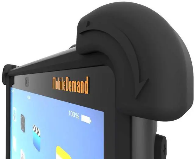 Alt view image 5 of 5 - MobileDemand Ultra Rugged Case for iPad 10.2 | MIL-STD-810G | Lightning Port Cover | Briefcase Handle, Back Hand Strap, Mountable