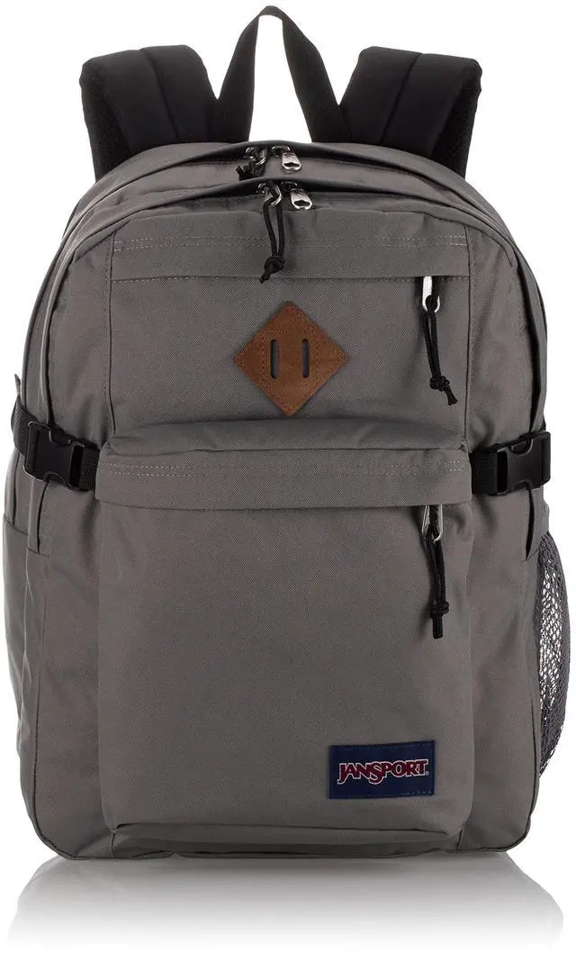 Main image of JanSport Main Campus Backpack - Travel or Work backpack w 15-Inch Laptop Sleeve and Dual Water Bottle Pockets, Graphite Grey