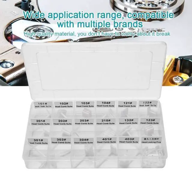 Alt view image 3 of 5 - ASHATA Hard Drive Head Replacement Comb, Practical Hard Drive Repair Head Tool Set, Hard Disk Magnetic Head Data Recovery HDD Repair Tool for SAS and SCSI of 2.5" or 3.5"(50Pcs/Kit)
