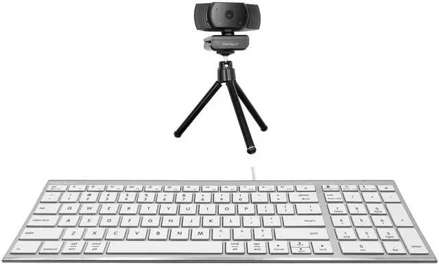 Main image of Macally Compact Keyboard and an 1080P Webcam, Excellent for Working from Home