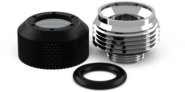 Alt view image 2 of 3 - PrimoChill 1/2in. Rigid RevolverSX Series Fitting - 6 Pack - Razor Red