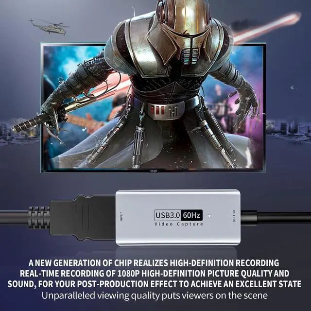 Alt view image 4 of 5 - Newhope Video Capture Card, 4K HDMI to USB C 3.0 Capture Card, 1080P HD 60fps Live and Record Video Audio Grabber for Gaming, Streaming, Teaching, Video Conference