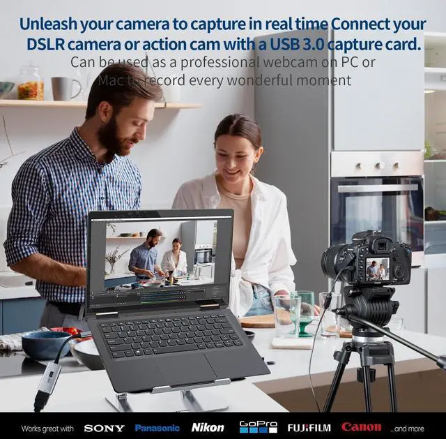 Alt view image 5 of 5 - Newhope Video Capture Card, 4K HDMI to USB C 3.0 Capture Card, 1080P HD 60fps Live and Record Video Audio Grabber for Gaming, Streaming, Teaching, Video Conference